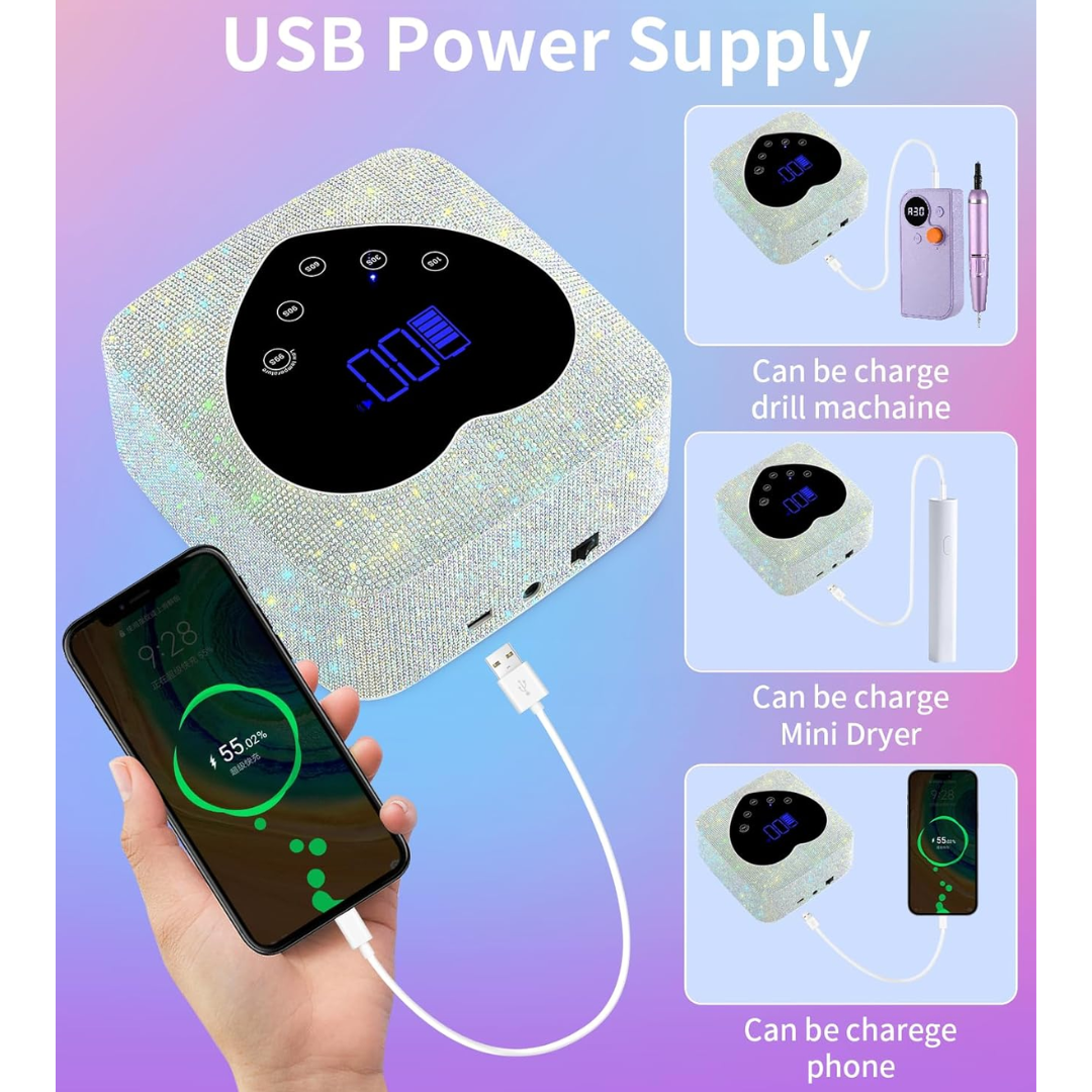 Lámpara Brillante UV/LED Inalámbrica