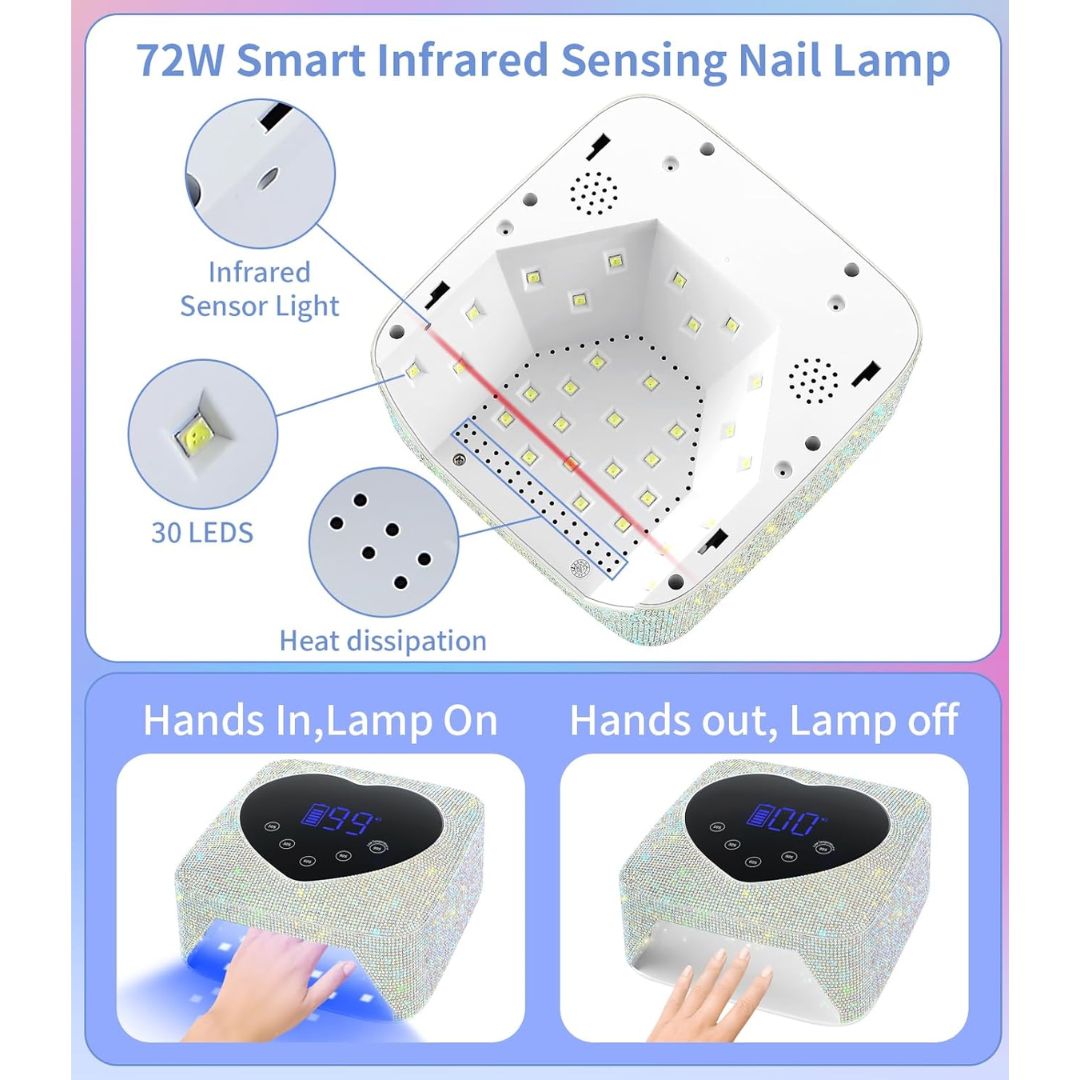 Lámpara Brillante UV/LED Inalámbrica